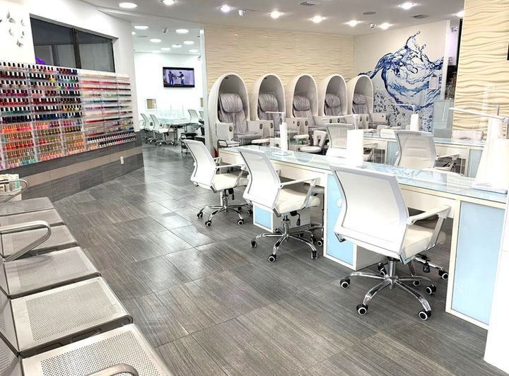 Interior of Neo Nails Brickell Miami nail salon and day spa