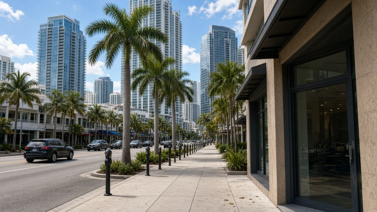 Neo Nails Brickell reception on SW 8th Street, Miami