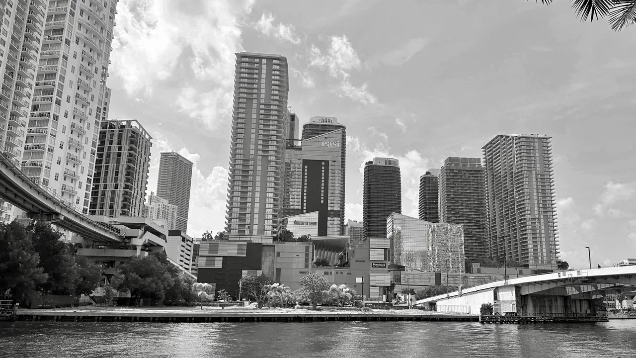 Brickell high-rises along the Miami River, Miami